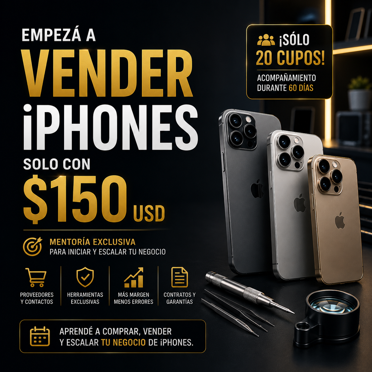 iPhones Pro y herramientas de precisión