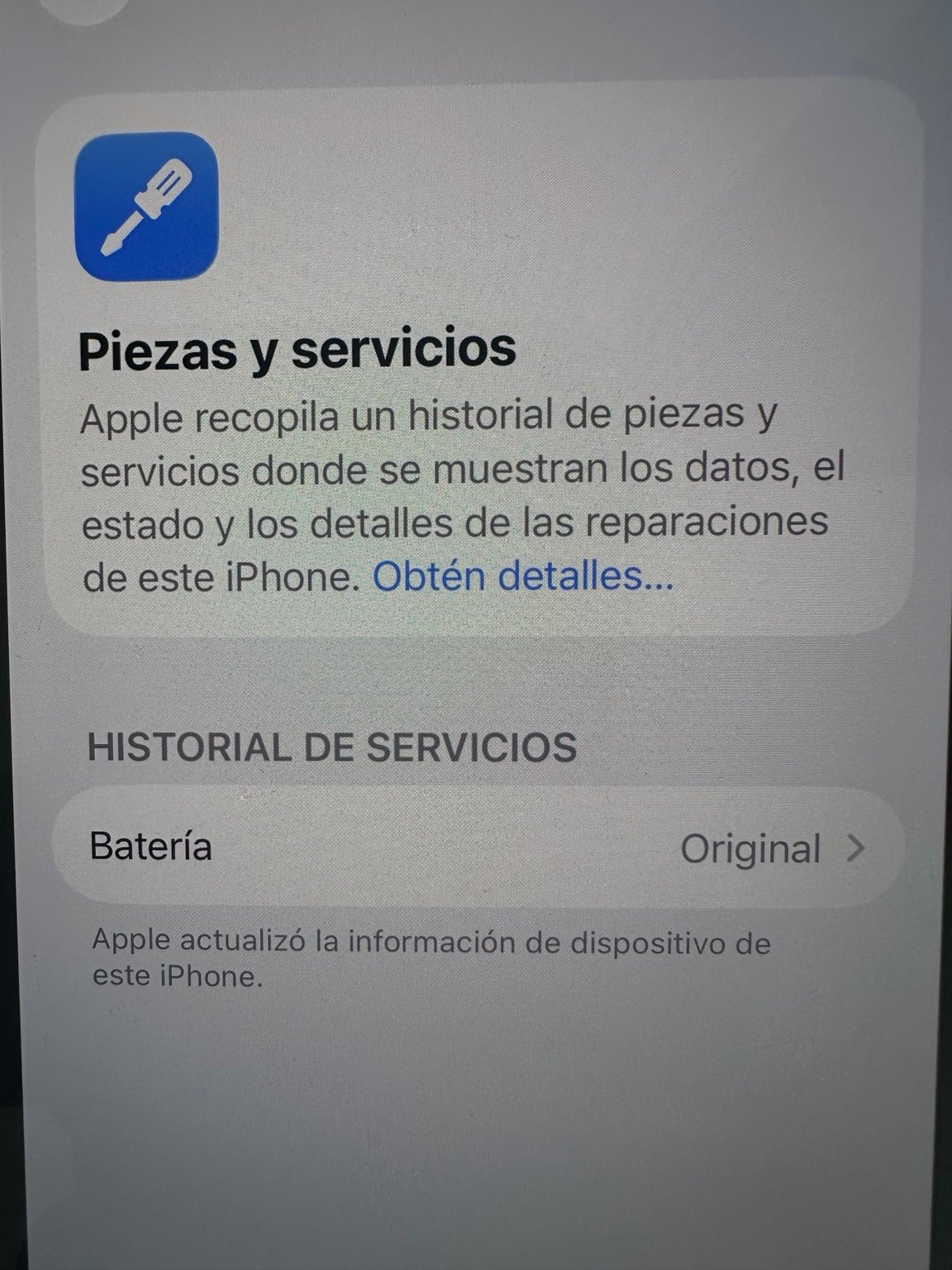 Piezas y servicios